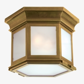 Club Small Hexagonal Flush Mount In Antique-burn, HD Png Download, Free Download
