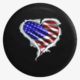American Flag Heart Png - Heart Usa Flag, Transparent Png, Free Download