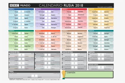 World Cup 2018 Russia Calendar, HD Png Download, Free Download