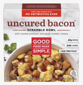 Uncured Bacon Scramble Bowl With Roasted Potatoes And - Home Fries, HD Png Download, Free Download