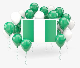 Square Flag With Balloons - Nigeria Flag Design Png, Transparent Png, Free Download