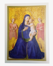 Madonna & Child Icon Embossed Mass Card Christmas In - Fra Angelico, HD Png Download, Free Download