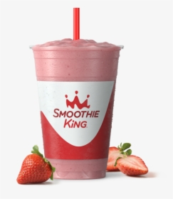 Sk Fitness Gladiator Strawberry With Ingredients - Smoothie King Smoothie, HD Png Download, Free Download