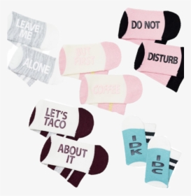 Ladies Fun Meme Conversational Crew Socks, 5 Pack - Sock, HD Png Download, Free Download