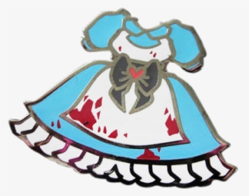 Alice In Wonderland Bloody Dress Pin - Illustration, HD Png Download, Free Download