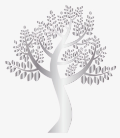 Simple Silver Tree Without Background Clip Arts - White Tree With Transparent Background, HD Png Download, Free Download