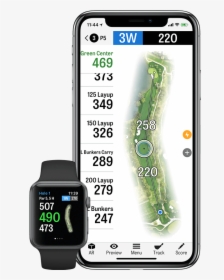 Golfshot App On Smartphone And Watch - Golfshot App, HD Png Download, Free Download