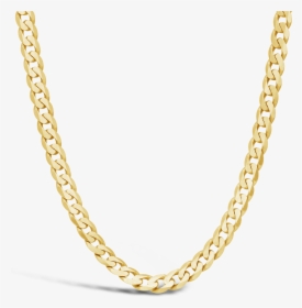 9ct Gold 45cm Flat Curb Link Chain Gold - Necklace Design For Men, HD Png Download, Free Download