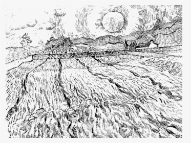 Van Gogh Line Art Drawings, HD Png Download, Free Download