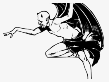 Satan Clipart Imp - Black And White Devil, HD Png Download, Free Download