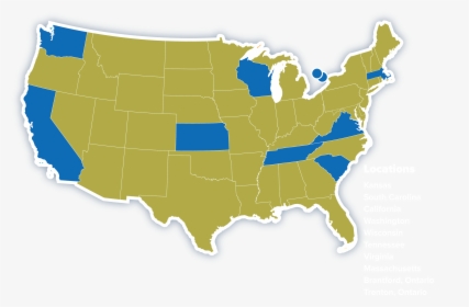 U - S - Map - Mean Population Center Us, HD Png Download, Free Download