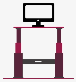 Standing Desk Icon - Flat Panel Display, HD Png Download, Free Download