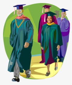 Vector Illustration Of Graduate Students In Mortarboard - Business Administration, HD Png Download, Free Download