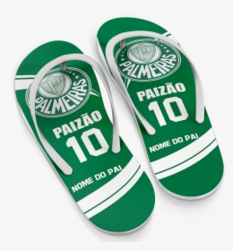 Chinelo Dia Dos Pais Time Do Palmeiras Paizão 10 Personalizado - Palmeiras, HD Png Download, Free Download