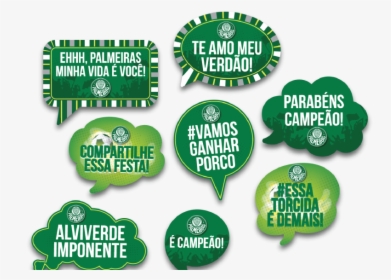 Kit Placas Palmeiras - Plaquinha De Aniversario Do Palmeiras, HD Png Download, Free Download