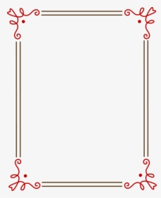 Frame Brown Red Clip - Simple Frames And Borders, HD Png Download, Free Download