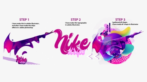 Nike Drips On Behance Jpg Library - Dripping Nike Logo Png, Transparent Png, Free Download