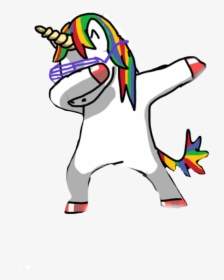 Dabbing Unicorn Coloring Page , Transparent Cartoons - Unicorn Dab Png, Png Download, Free Download