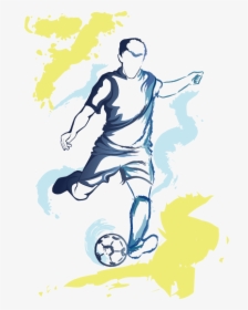 Players Football Kickball Drawing Png File Hd Clipart - Vector Football Player Png, Transparent Png, Free Download