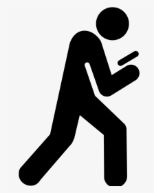 Black And White Library Huge Freebie - Walking Texting Icon, HD Png Download, Free Download