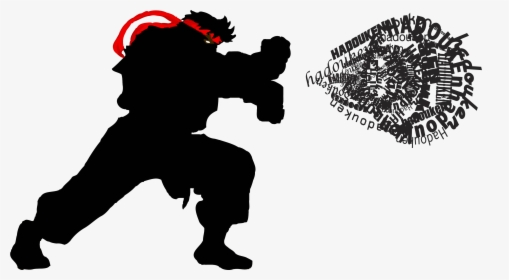 Hadouken Street Fighter Silhouette, HD Png Download, Free Download