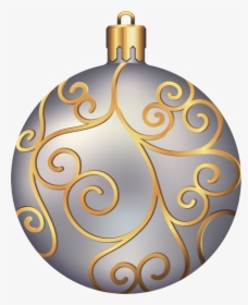 Christmas Labels, Christmas Graphics, Gold Christmas, - Silver And Gold Christmas Balls, HD Png Download, Free Download