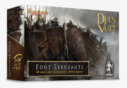 Fireforge Games 28mm Deus Vult Foot Sergeants Kit - Fireforge Foot Sergeants Box, HD Png Download, Free Download