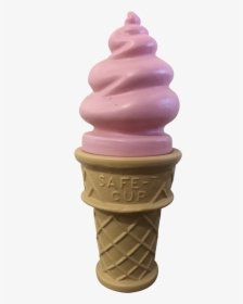Pink Ice Cream Swirl Cone - Ice Cream Cones With Swirls, HD Png Download, Free Download