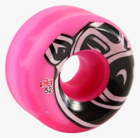 Pig Wheels Skateboard Pink, HD Png Download, Free Download