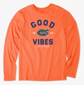 Men"s Florida Gators Good Vibes Arc Long Sleeve Cool - Long-sleeved T-shirt, HD Png Download, Free Download