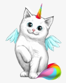 Kitten Clipart Rainbow - Unicorn Cat, HD Png Download, Free Download
