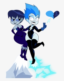 Killer Frost X Livewire - Cartoon, HD Png Download, Free Download