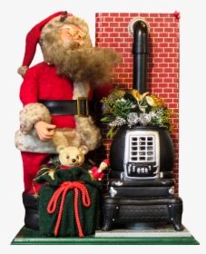 Santa Claus, Fireplace, Isolated, Gifts, Christmas, - Christmas, HD Png Download, Free Download