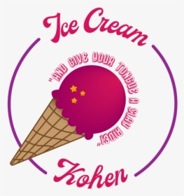 Ice Cream Store Logo With Slogan Vector Logo Branding - Gelato, HD Png Download, Free Download