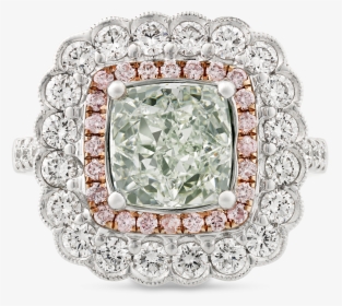 Fancy Light Yellow-green Diamond Ring, - Engagement Ring, HD Png Download, Free Download
