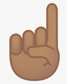 Index Finger Emoji Png - Brown Finger Point Emoji, Transparent Png, Free Download