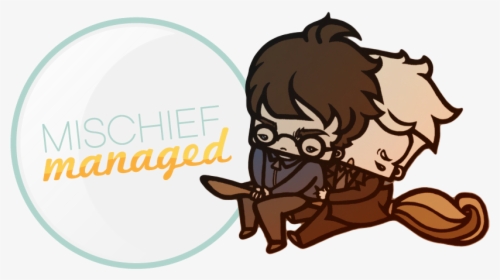 ) Mischief Managed (¯·. ) L"universo Delle Yaoi Su - Cartoon, HD Png Download, Free Download
