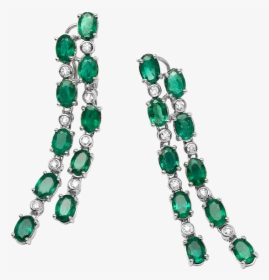 Green Diamond Earrings By El Paseo Jewelers - Body Jewelry, HD Png Download, Free Download