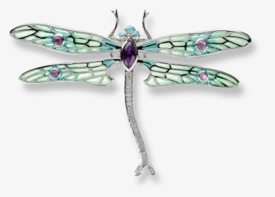 Nicole Barr Designs Sterling Silver Dragonfly Brooch-green, - Srebrna Broszka Ważka, HD Png Download, Free Download
