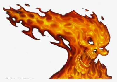 Skulls Transparent Fire - Transparent Fire Skull, HD Png Download, Free Download
