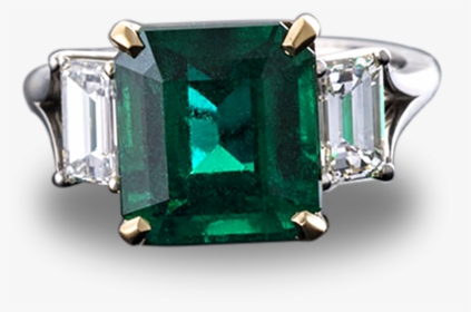 Emerald And Diamond Ring, - Diamond, HD Png Download, Free Download