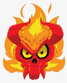 Flaming Skull T-shirt Design At The Customskulls Store - Cartoon, HD Png Download, Free Download