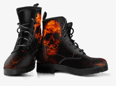 Flaming Skull Boots - Sun & Moon Boots, HD Png Download, Free Download