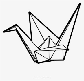 Origami Crane Coloring Page - Origami Crane Png Transparent, Png Download, Free Download