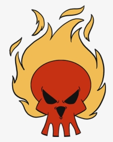 How To Draw Flaming Skull - Halloween Pictures Easy Drawings Scary, HD Png Download, Free Download
