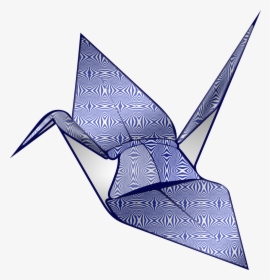 Origami, Blue, Op Art, Crane - Origami, HD Png Download, Free Download