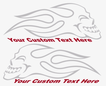 Motorcycle Flaming Skull Fs11 Gas Tank Decals Design, HD Png Download, Free Download