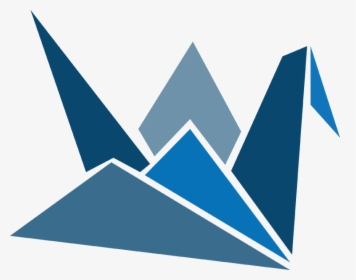 Blue Origami Crane - Triangle, HD Png Download, Free Download