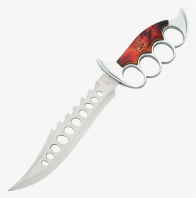 Flaming Skull Of Death Trench Knife - Knife Png Hd, Transparent Png, Free Download