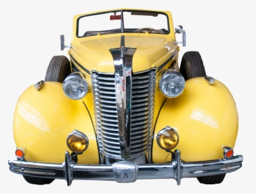 Yellow, Car, Classic, American, Vehicle, Transportation - Antique Car, HD Png Download, Free Download